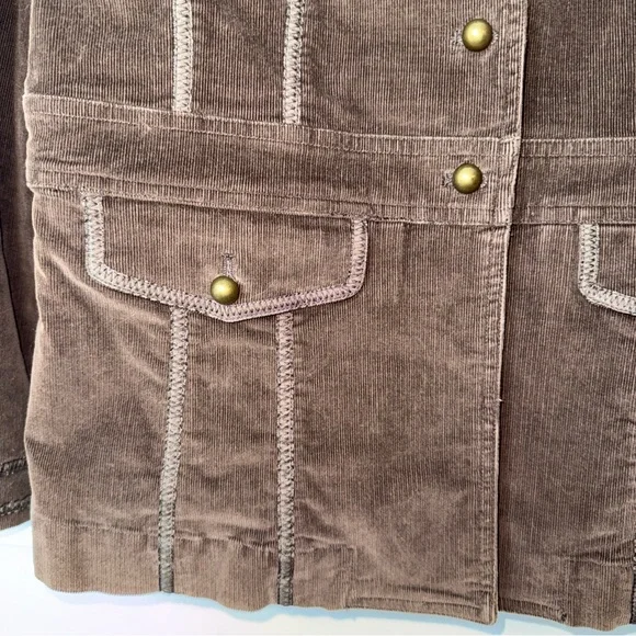 J. Jill Chocolate Brown Utility Jacket - Picture 4 of 8